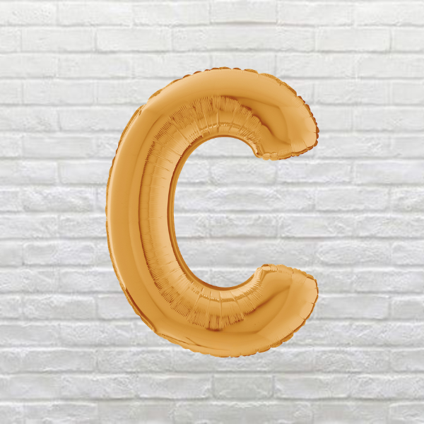 Gold Letter C Balloon