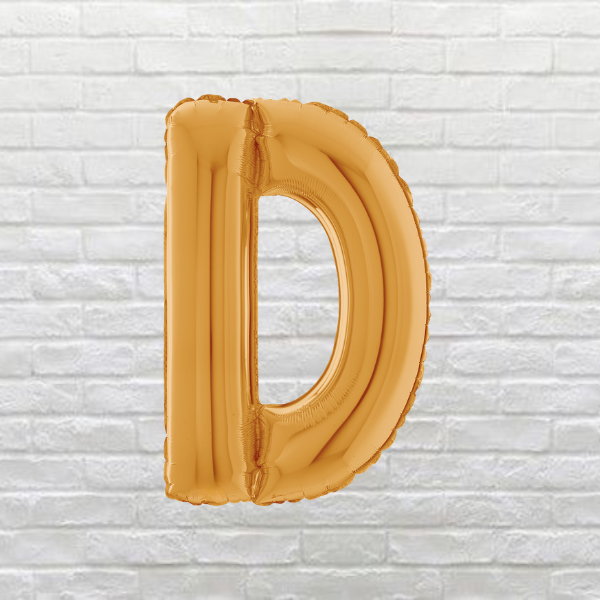 Gold Letter D Balloon