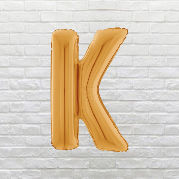 Gold Letter K Balloon
