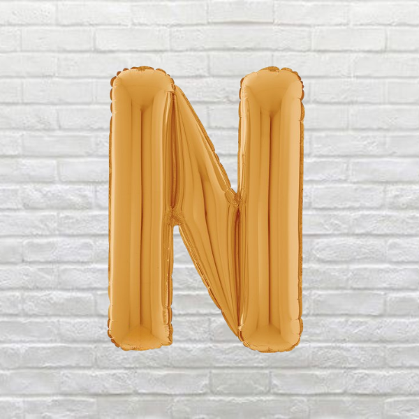 Gold Letter N Balloon