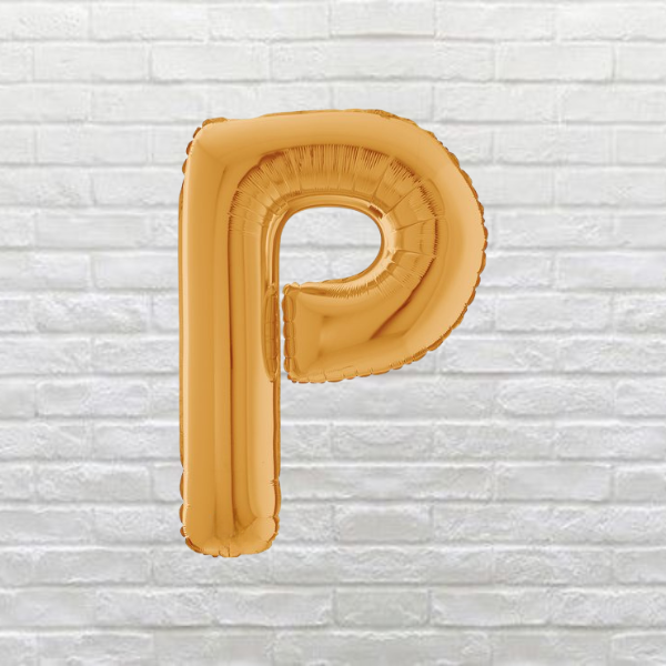 Gold Letter P Balloon