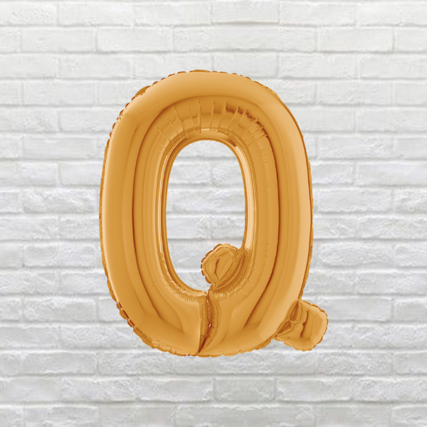 Gold Letter Q Balloon