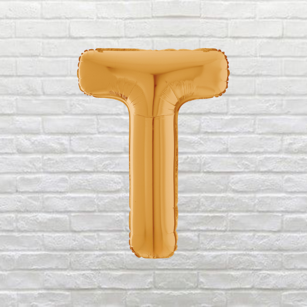 Gold Letter T Balloon