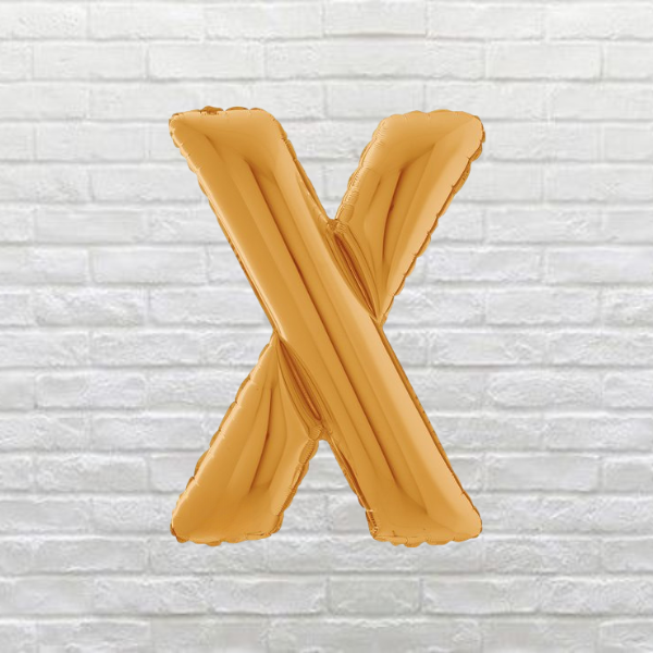 Gold Letter X Balloon
