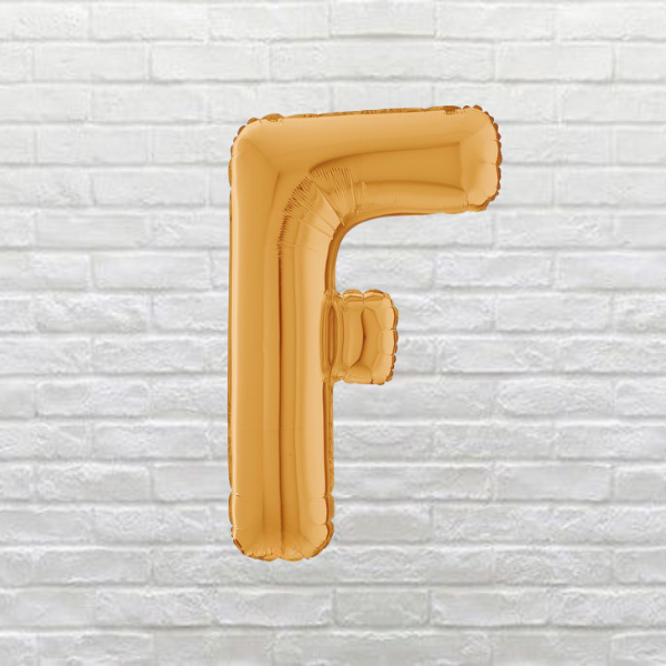 Gold Letter F Balloon