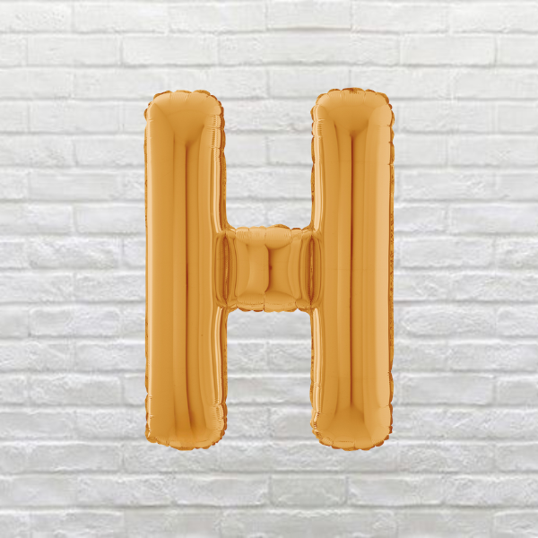 Gold Letter H Balloon