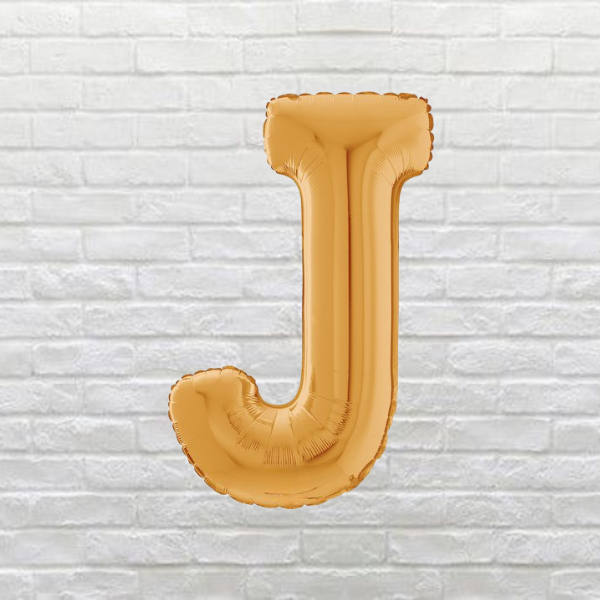 Gold Letter J Balloon