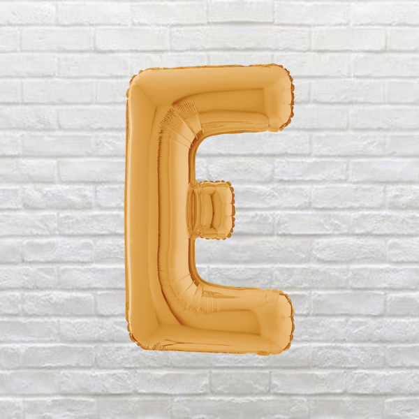 Gold Letter E Balloon