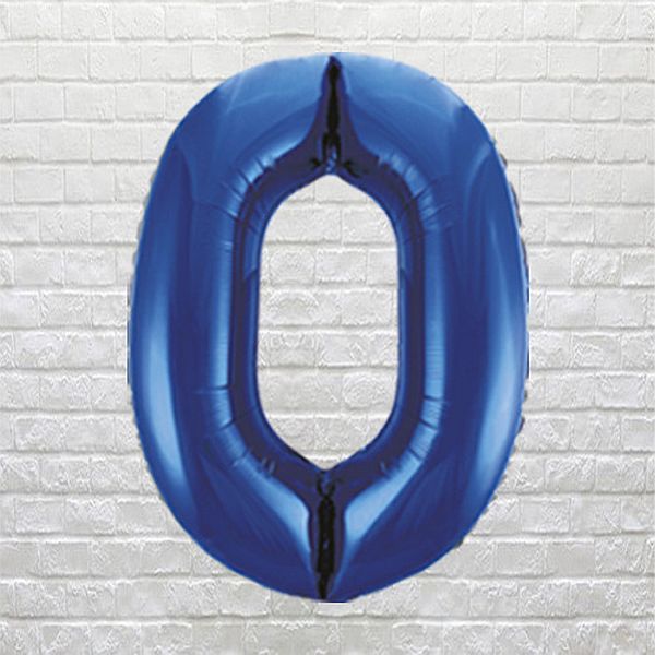 blue birthday number 0