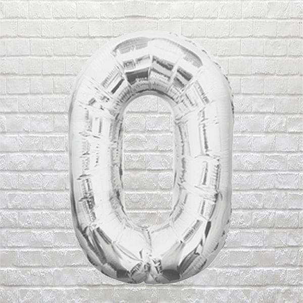 Silver Birthday Number 0