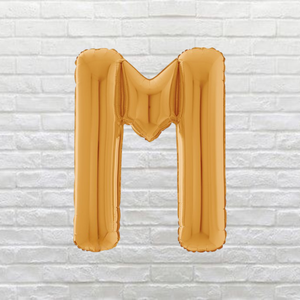 Gold Letter M Balloon