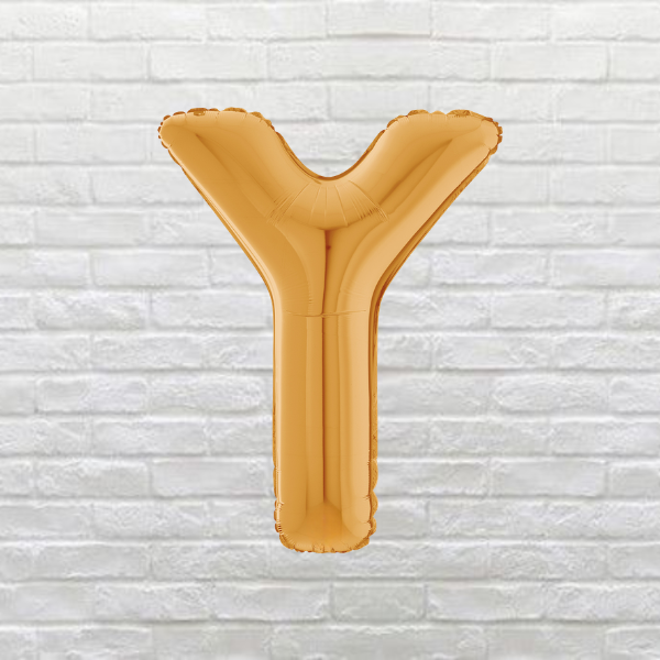 Gold Letter Y Balloon