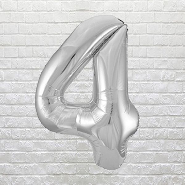 Silver Birthday Number 4