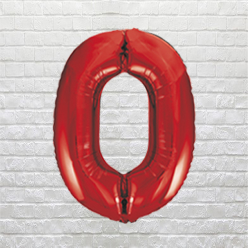 Red Birthday Number 0