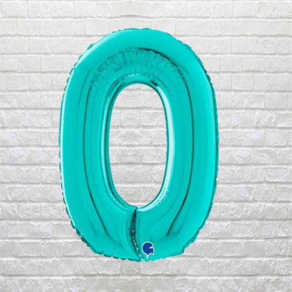 teal birthday number 0