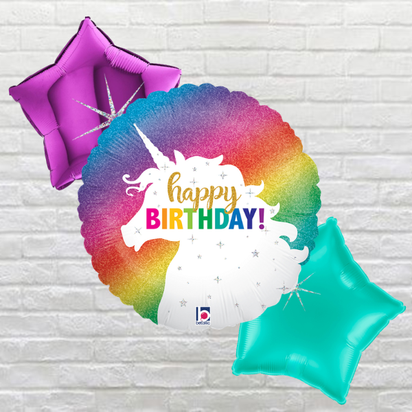 Unicorn Circle Birthday Balloon Bouquet