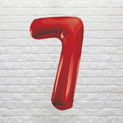 Red Birthday Number 7