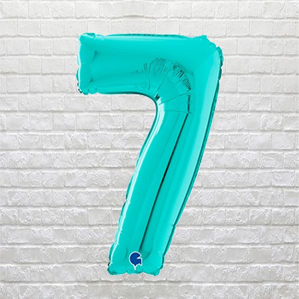 Teal Birthday Number 7