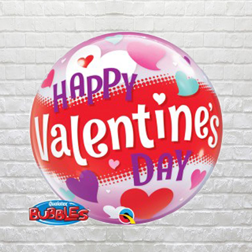 Happy Valentines Hearts Bubble
