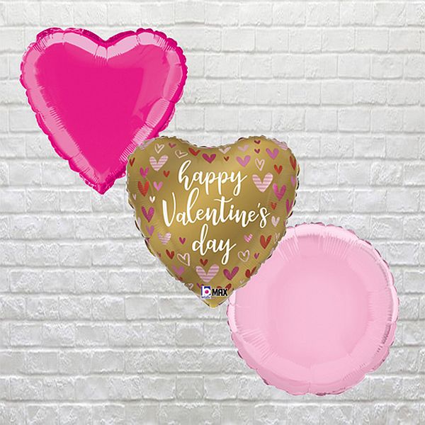 Gold Heart Valentine Bouquet