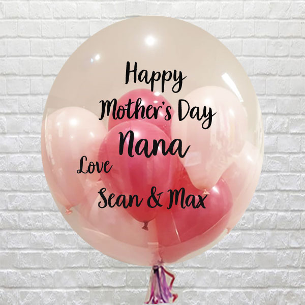 Pink and White Mini Bubble Balloon