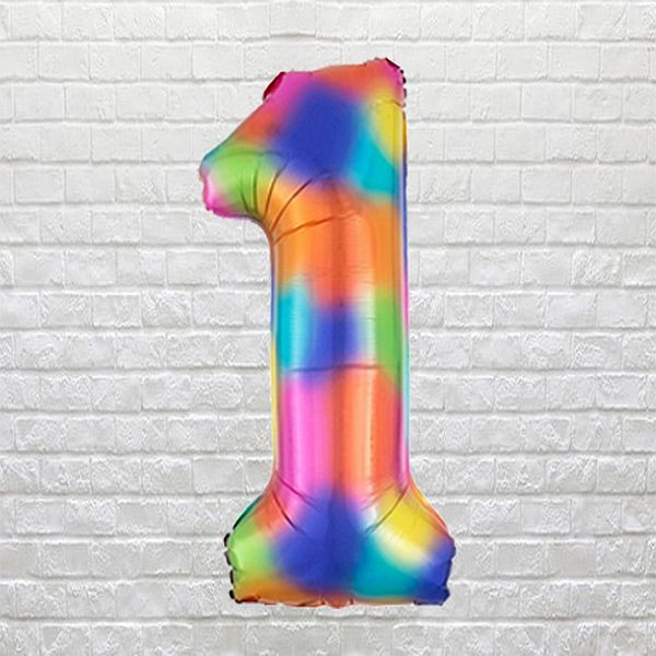 Rainbow Birthday Number 1