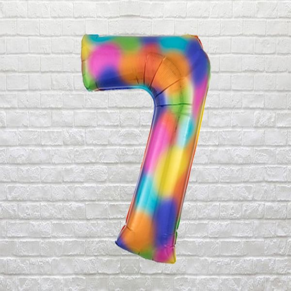 Rainbow Birthday Number 7