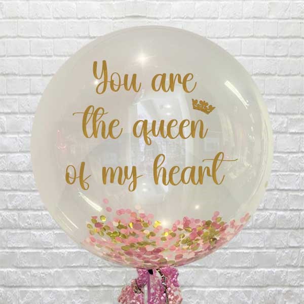 Personalised Multi Colour Conetti Bubble