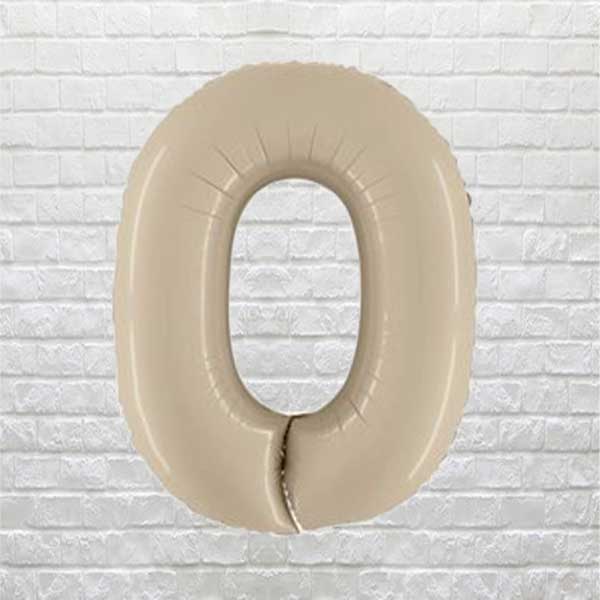 Satin Cream Birthday Number 0