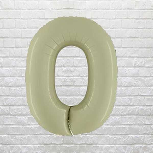 Olive Green Birthday Number 0