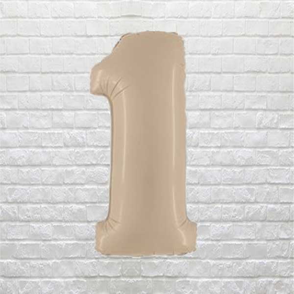 Satin Cream Birthday Number 1