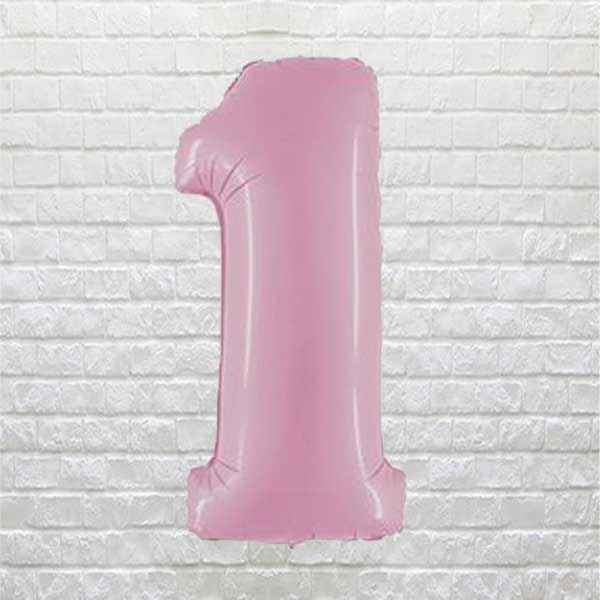 Pastel Pink Birthday Number 1