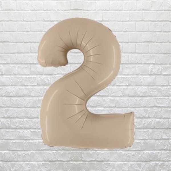 Satin Cream Birthday Number 2