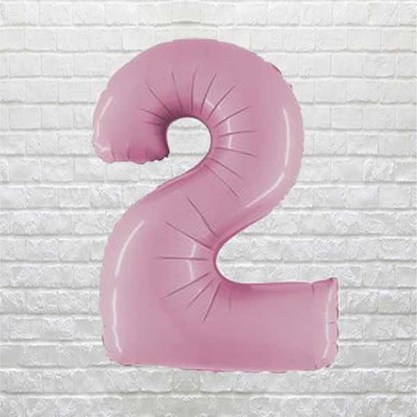 Pastel Pink Birthday Number 2