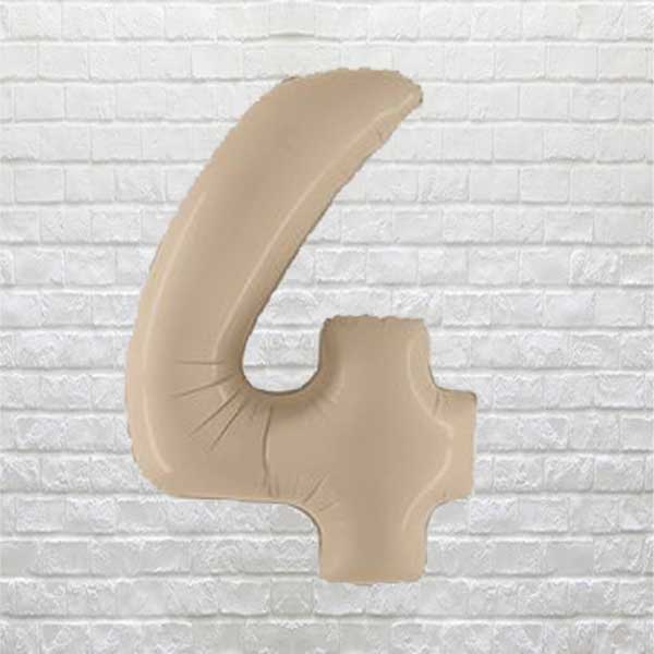 Satin Cream Birthday Number 5