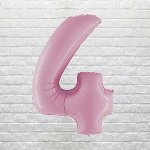 Pastel Pink Birthday Number 4