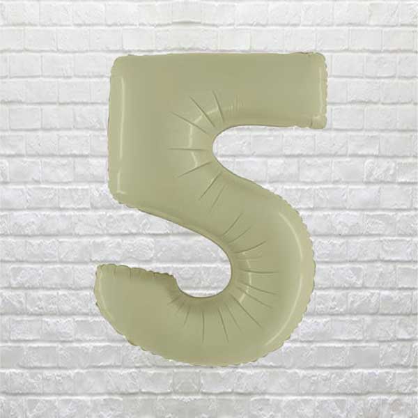 Olive Green Birthday Number 5