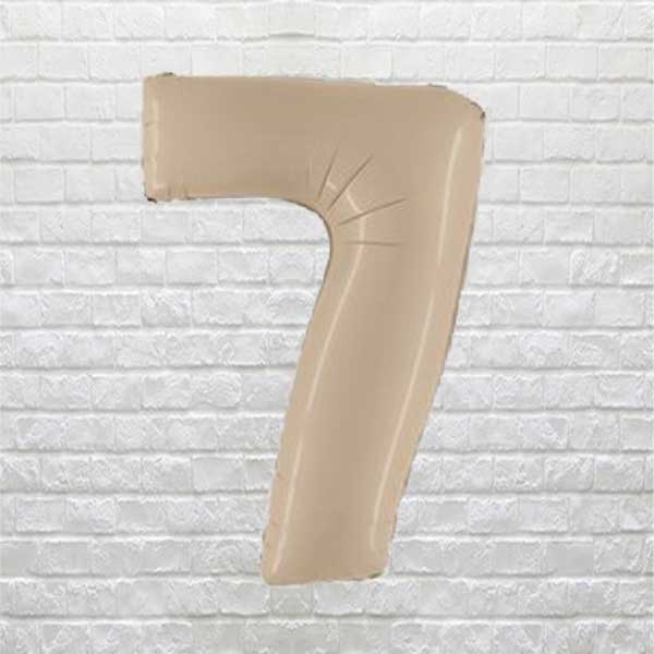 Satin Cream Birthday Number 7