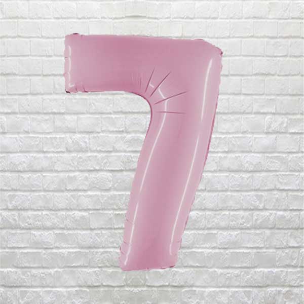Pastel Pink Birthday Number 7