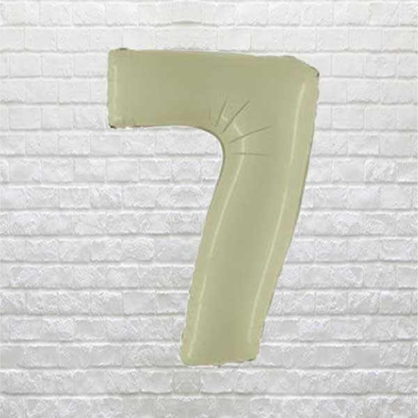 Olive Green Birthday Number 7