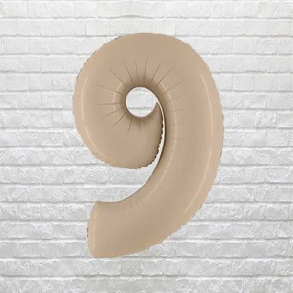 Satin Cream Birthday Number 9