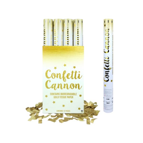 Gold Paper Confetti Cannons 50cm