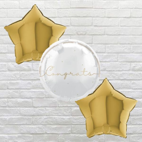 White and Gold Congratulations Bouquet