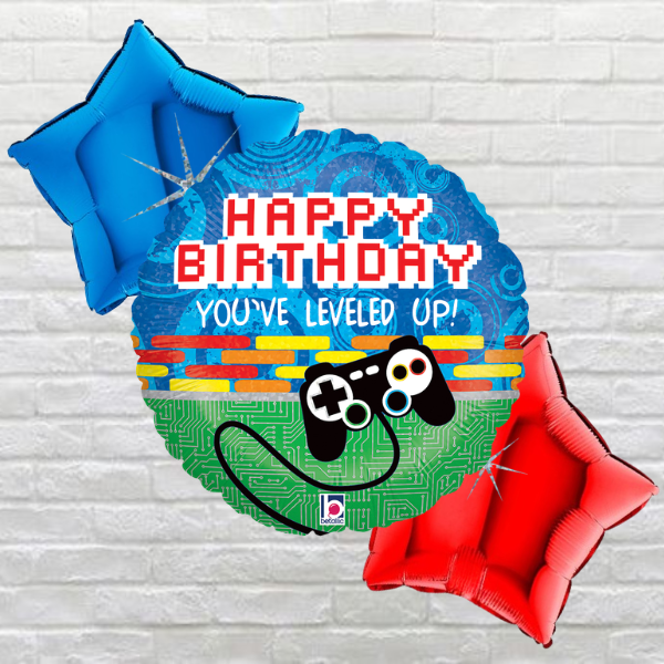 Gamer Happy Birthday Balloon Bouquet