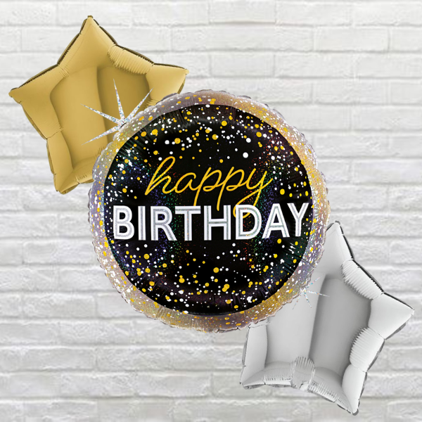 Galaxy Happy Birthday Balloon Bouquet