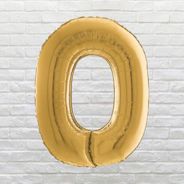gold birthday numbers 0