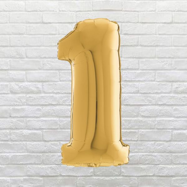 gold birthday number 1