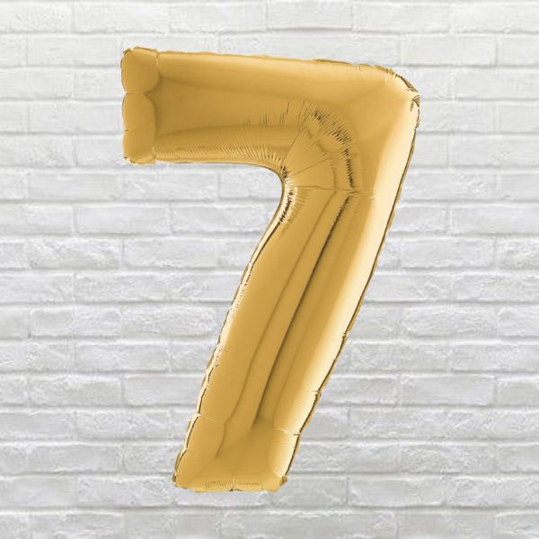 gold birthday number 7