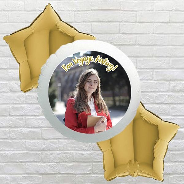 Bon Voyage Gold Star Photo Bouquet