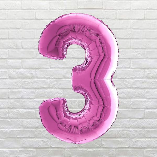 Pink Birthday Number 3